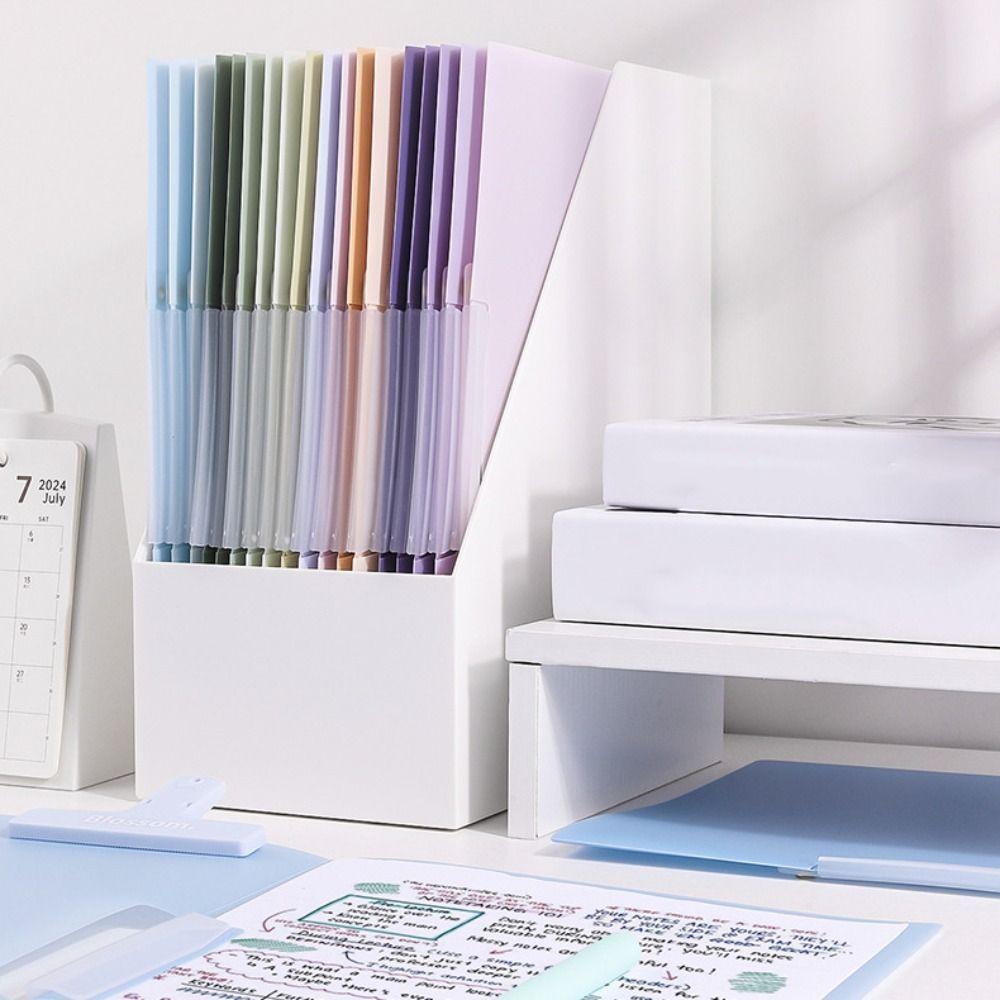 5Pcs Waterproof A4 File Folder Dustproof Paper Organizer Rotating Side Opening Folder  School Office