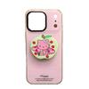 Film-Style Cute Cartoon MagSafe Magnetic Bracket with Strong Adsorption and Retractable Desktop Airbag for Trendy Females