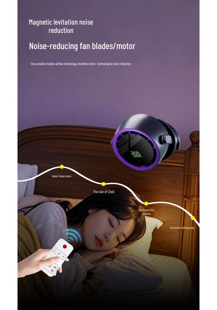 High-Speed USB Charging Desktop & Wall-Mounted Small Digital Display Fan