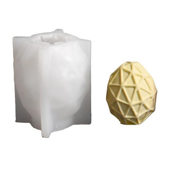 Ostereier-Hase Silikonform DIY gesichtsloser Hase Harz Gips Bastelform Flexibel Wiederverwendbar Kerzenform für Feiertagsdekoration