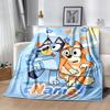 Bluey Family Adventure Customize Text Blanket Throw Customizable Blanket Soft Warm Cozy for Bed Office Bedding Seaside Ideal for All Seasons