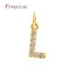 18K Gold Plated Copper A-Z Alphabet Charms For DIY Women's Necklace Jewelry Making Supplies,Fashion Inlay Zircon Letter Pendants
