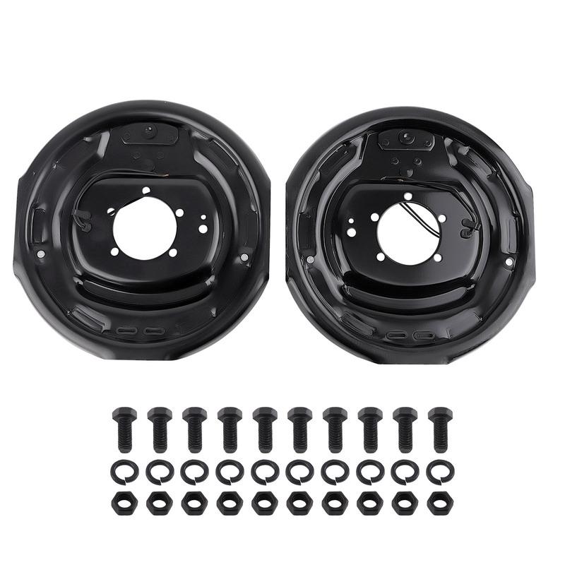 LH & RH Five-hole 12 Electric Trailer Brake Backing Plates Brake 7000 lbs Set
