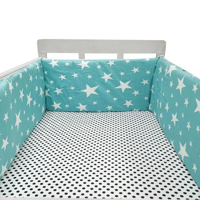 Cross-Border All-Cotton Baby Bed Surround: Removable, Washable, Anti-Collision, Anti-Pinch Guardrail