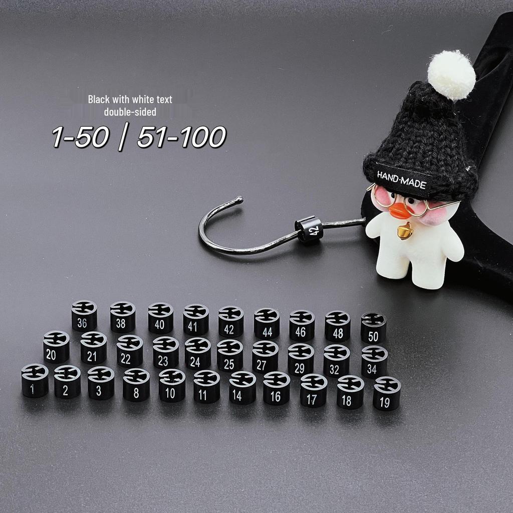 Double-Sided Children's Clothing Size Clips (1-100, 1-50)