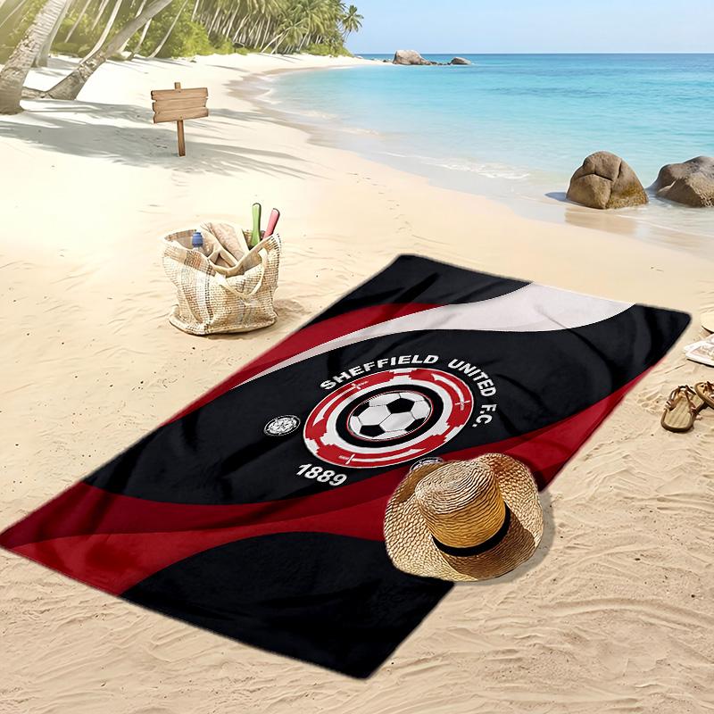 Sheffield United Football Print Beach Towel, Large Soft Quick Dry Towel for Beach Camping Swimming
