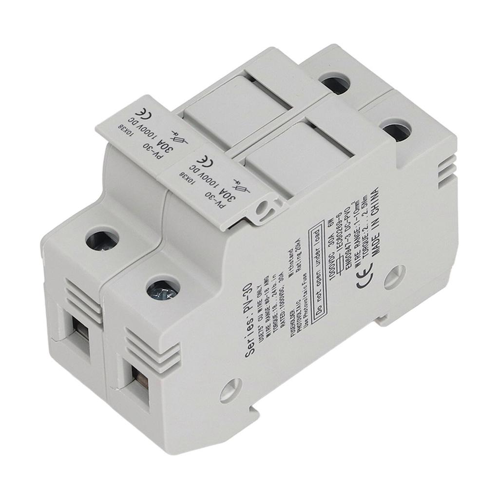 Midget Sicherungshalter 2 Pole 10A Schutz ABS Gehäuse Photovoltaik Sicherungshalter Basis für Schutz