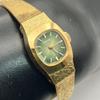 Used In good working condition Seiko ladies manual winding wristwatch gold green dial