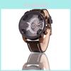 Elegant New Mens Luxury Watches Sport Steel Case And Pu Leather Band