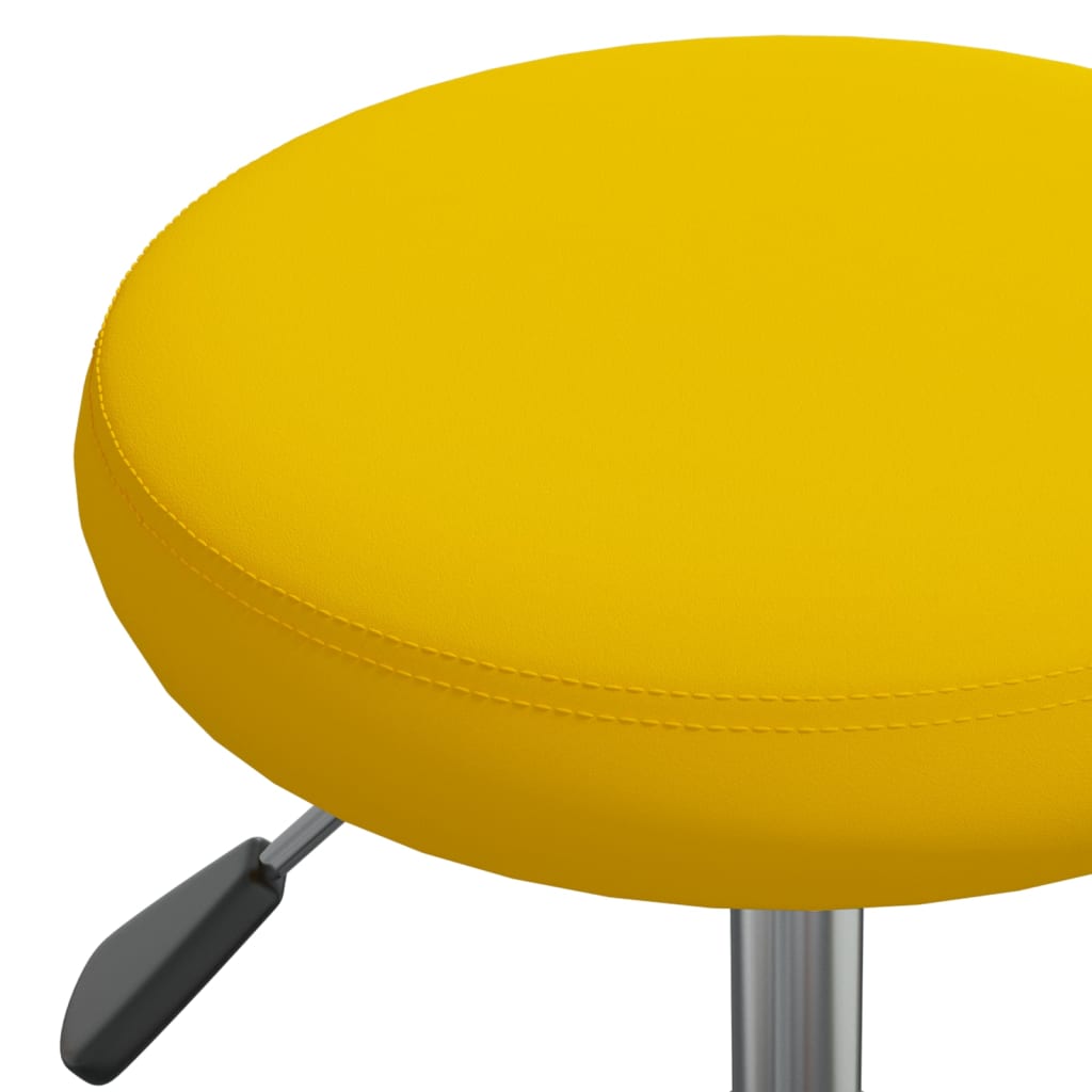 Office Chair Swivel Mustard Yellow Velvet