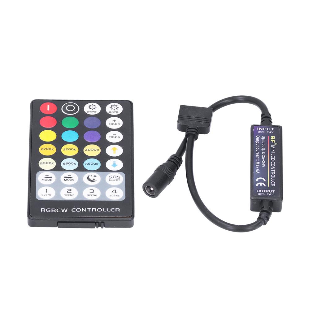 LED Controller Drahtlos RF 5 in 1 Mini Full Touch LED Lichtleiste 28 Tasten RGB CCT Controller