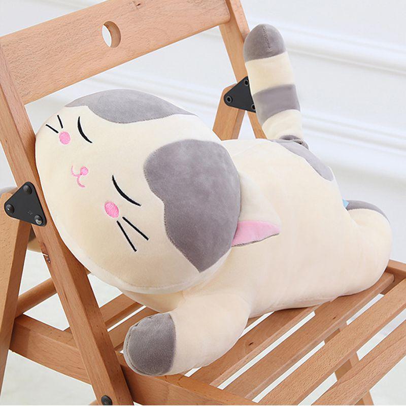Adorable Soft Animal Cartoon Pillow Cushion With Cute Fat Cat Plush Design