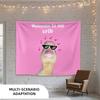 Pink Sunglasses Duckling Fun Slogans Tapestry, Y2K Wall Hanging for Bedroom Living Room Photo Decor