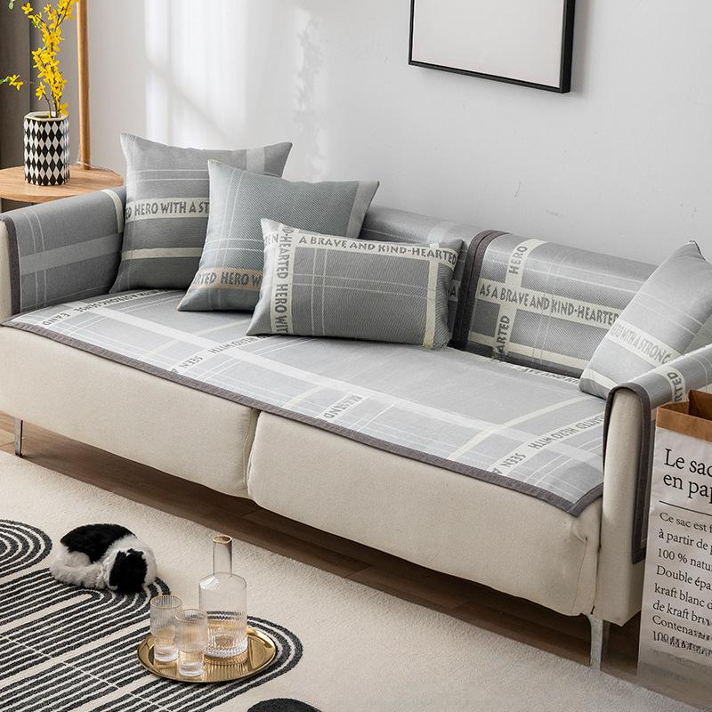 

Подушка для дивана, летний коврик, нескользящий коврик из ледяного шелка из ротанга, летняя гостиная, крутая подушка, скандинавский чехол для дивана, ткань 60*60CM