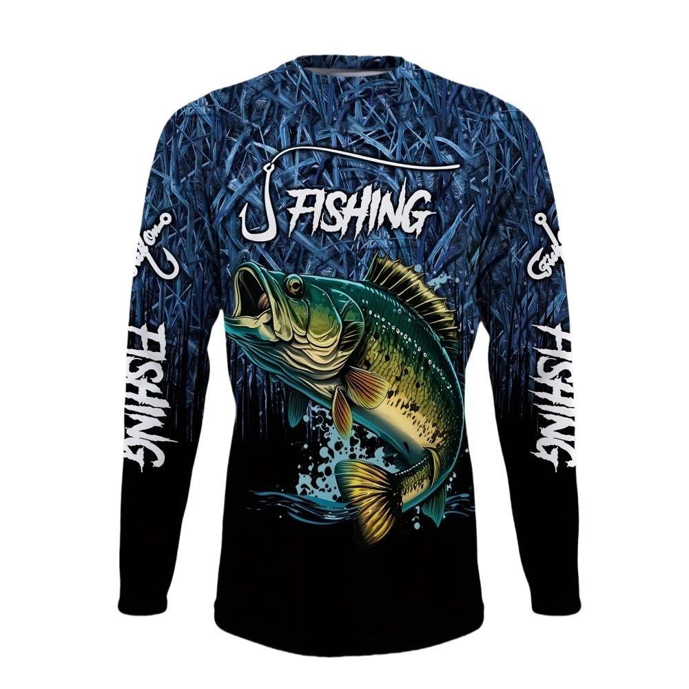 Mens Fishing Shirt Long Sleeve T-Shirt Camping Outdoor Men T-Shirt Summer Loose Fishing Graphic Sports T-Shirts for Men Clothing