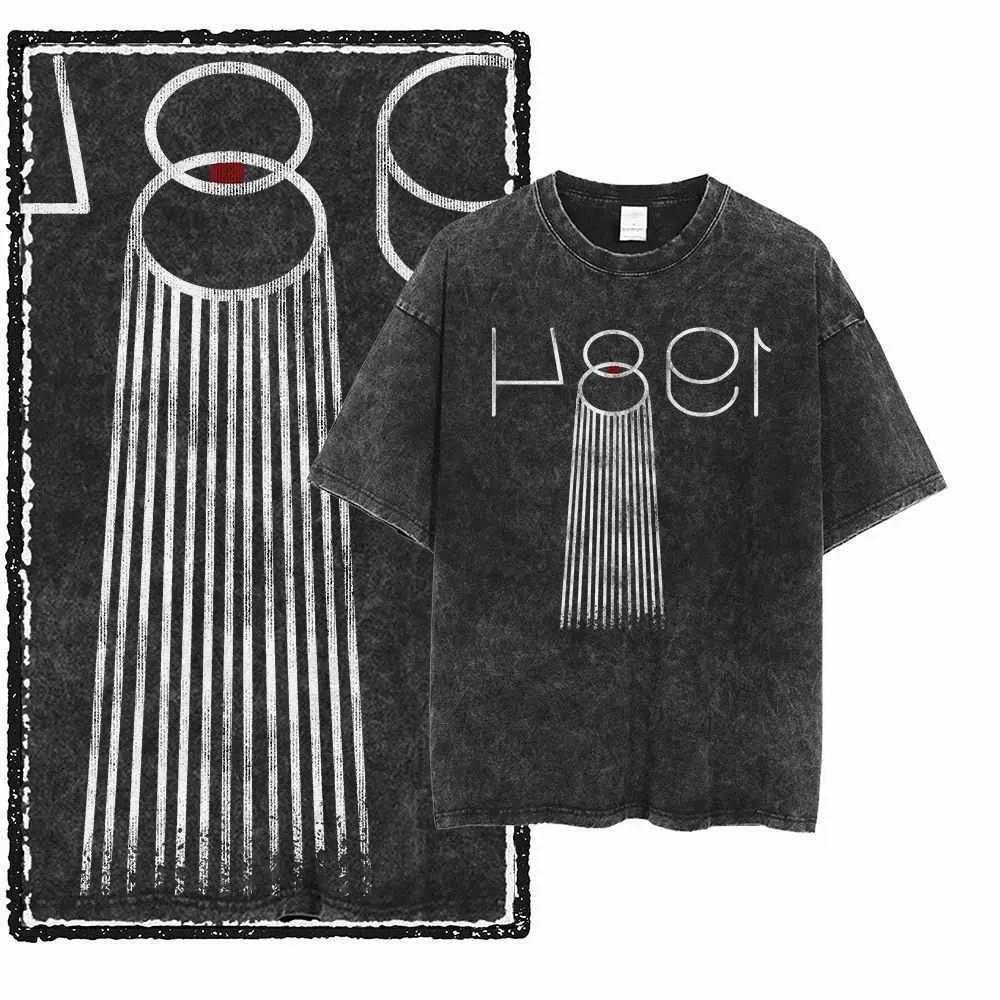 G02 Exclusive 100 Cotton Big Size 1984 Graphic Men T-shirt Acid Washed Streetwear Cool Vintage O-neck mens Tee Tshirt L260527 S разноцветный