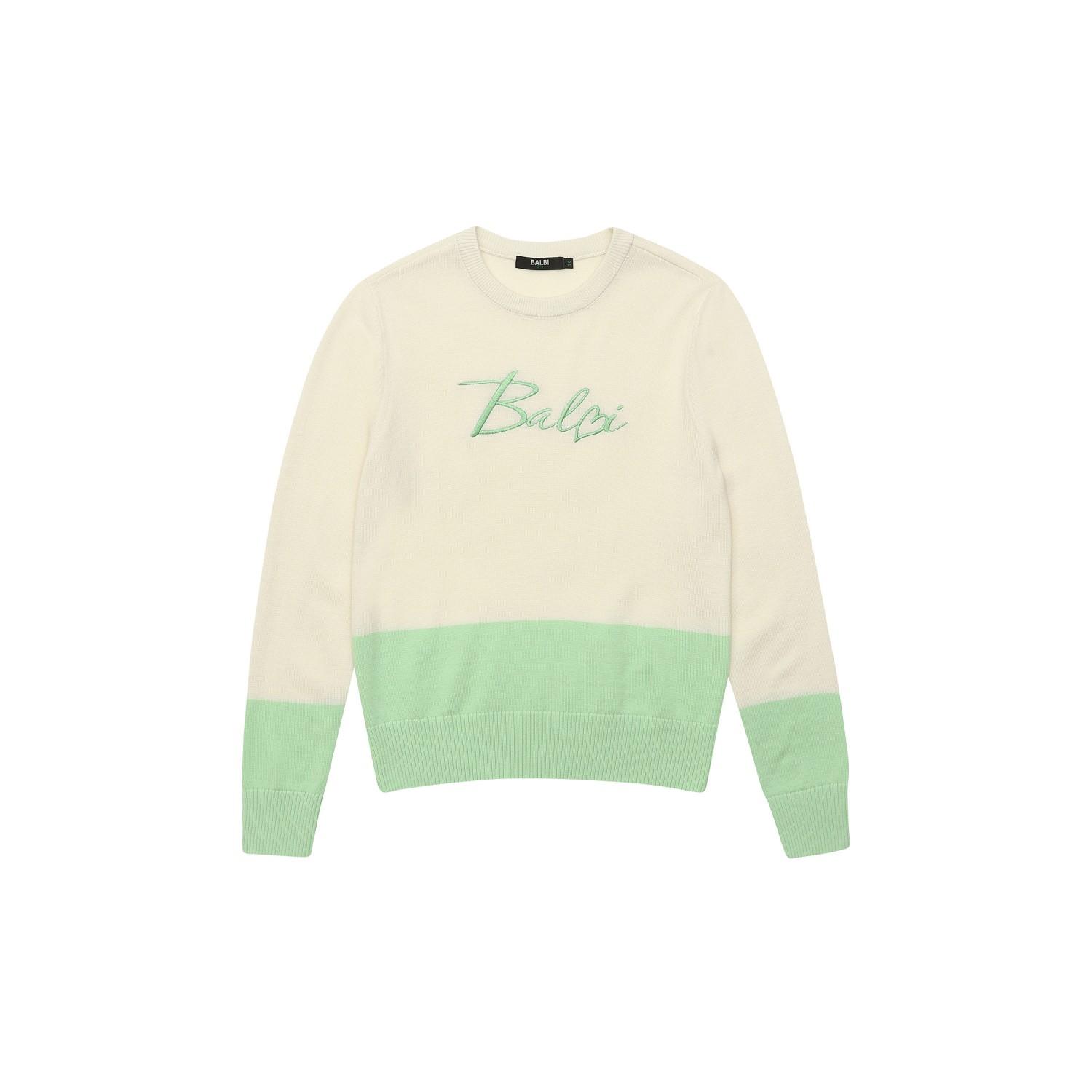 Balbi Love Balbi Lettering Color Block Wool Knit Wine/S