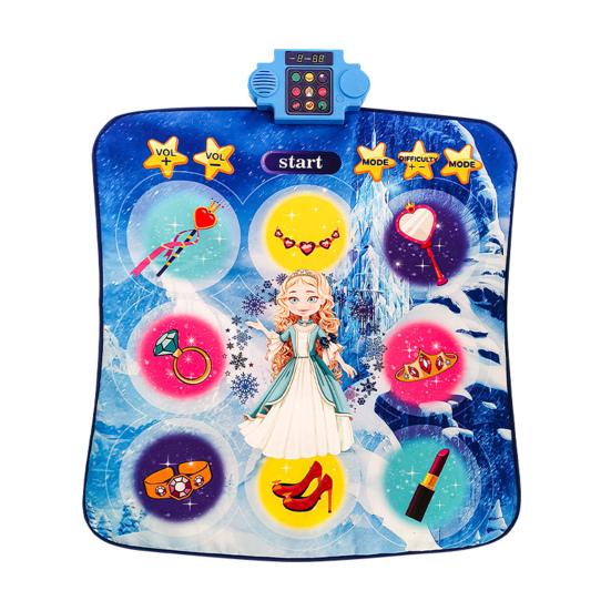 Dance Mat with LED Light Volume Adjustable Built-In Music Game Modes Boys Girls Electronic Light-up Rhythm Step Play Mat Gift Educational Musical Toy