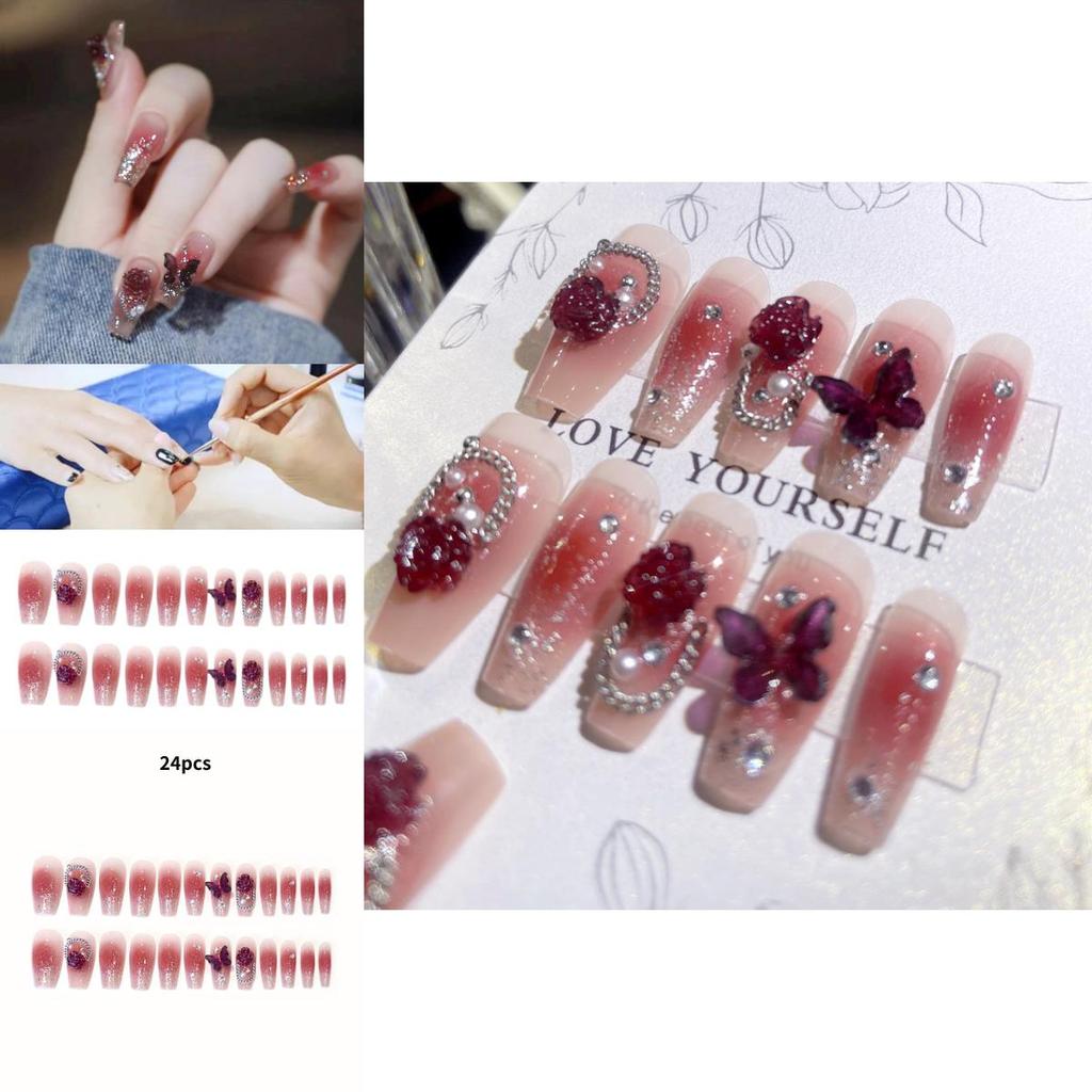 Nägel Tragemaniküre Abnehmbare Nägel Verschleißfest Bequem Leicht