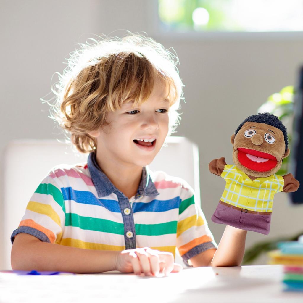 Family Hand Puppet Glove Grandparents Mom Da-d Member Stuffed Plush Doll Toy St-ory Gift For Kids Children Birthday Xmas