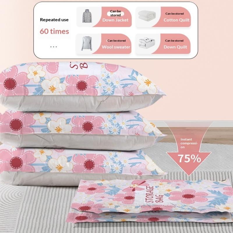 Vacuum Storage Bag Space Saver Bags Compression For Comforters And Blankets, Sealer Clothes Travel Packing Organizer