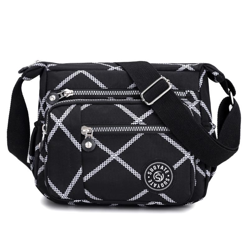 Nylon Multi-pocket Crossbody Bag for Women