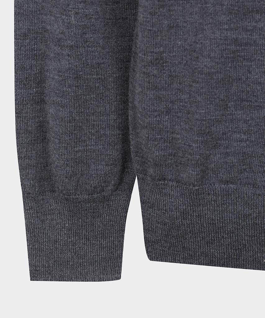 BROOKS BROTHERS Merino Wool Polo Sweater (Grey) (Bbwtmf9638Wew)