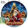 Vintage Metal Sign Blue Deer Merry Christmas Retro Tin Plate Wall Decor Home Holiday Gift 20 Cm