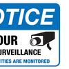 Security Camera Vinyl Sign Weatherproof Sticker Video Surveillance
