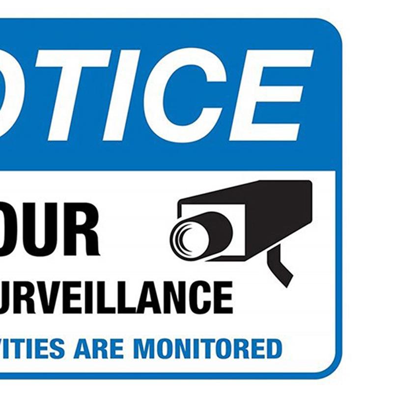 Security Camera Vinyl Sign Weatherproof Sticker Video Surveillance