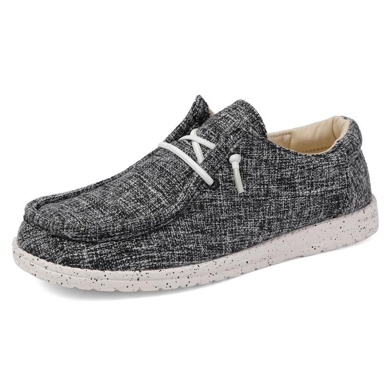 Men’s Plus-Size Canvas Casual Loafers - European Style Driving Shoes