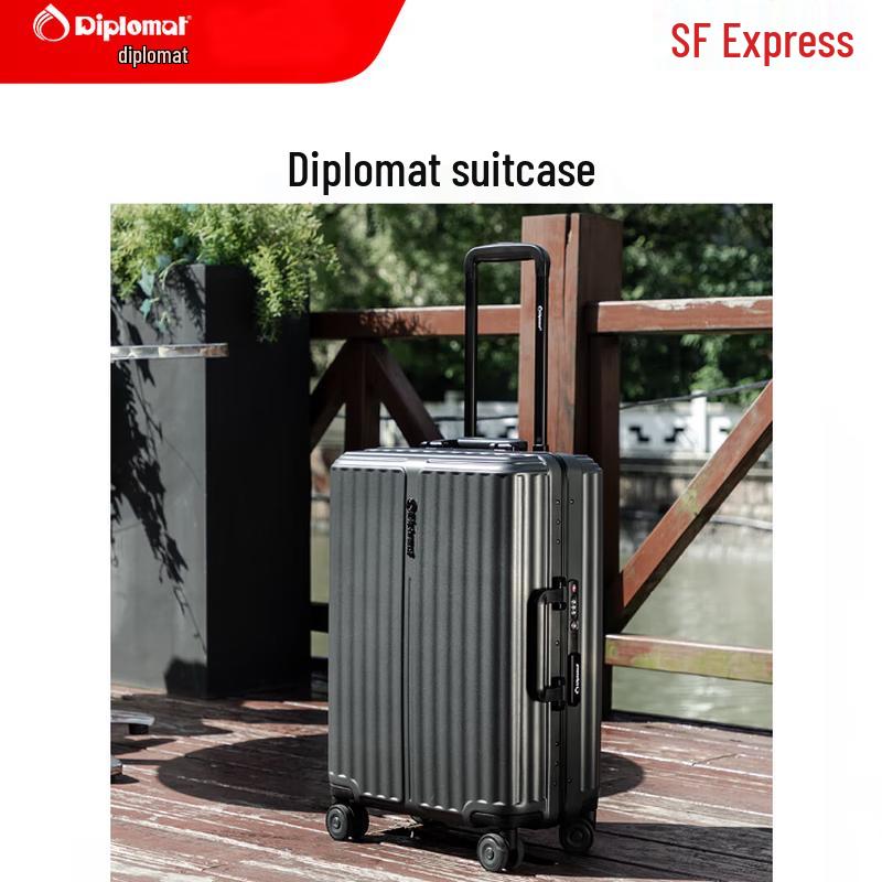 Diplomat PC Aluminum Frame Luggage with TSA Lock 24 inch