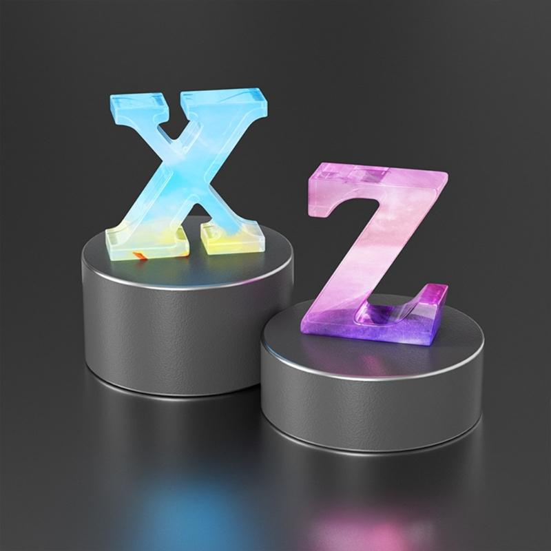 Silicone Pendant Mold Clay Molds Letter Shaped Silicone Keychain Moulds Pendant Accessories Gift for Hand Making Lover