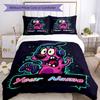 3PC Custom Name Gamer's Neon Adventure Bedding Set Printed  Bedding Set Duvet Cover Closure Includes 1 Duvet Cover & 47 Pillowcases for Bedroom
