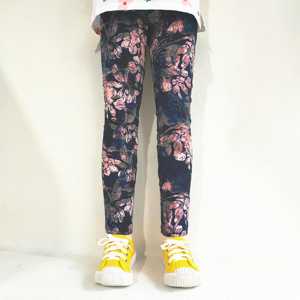 Kids' Spring/Summer Printed Milk Silk Stretch Base Layer Pants