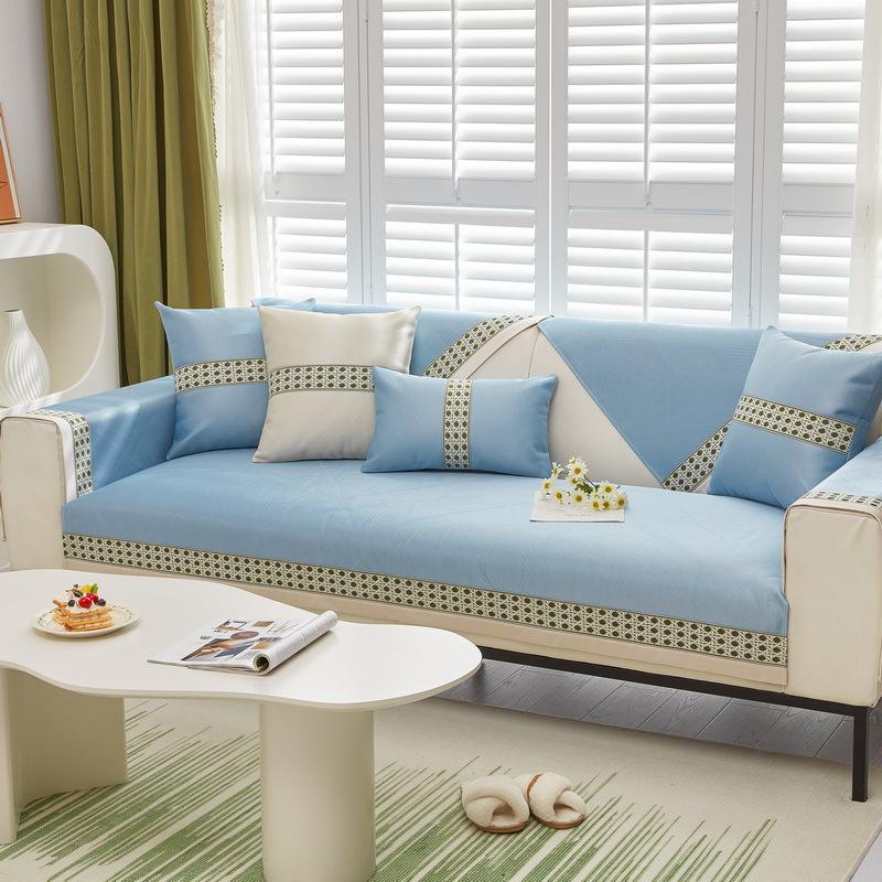 Летняя новая подушка для дивана из ледяного шелка — фото 8