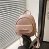 Solid Color Elegant Bow Small Designer Backpack Sewed Details Daily Wear Bags