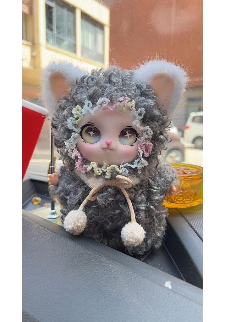 Curly-Haired Short-Eared Rabbit Plush Doll - Car Accessory, Bag Pendant, Gift