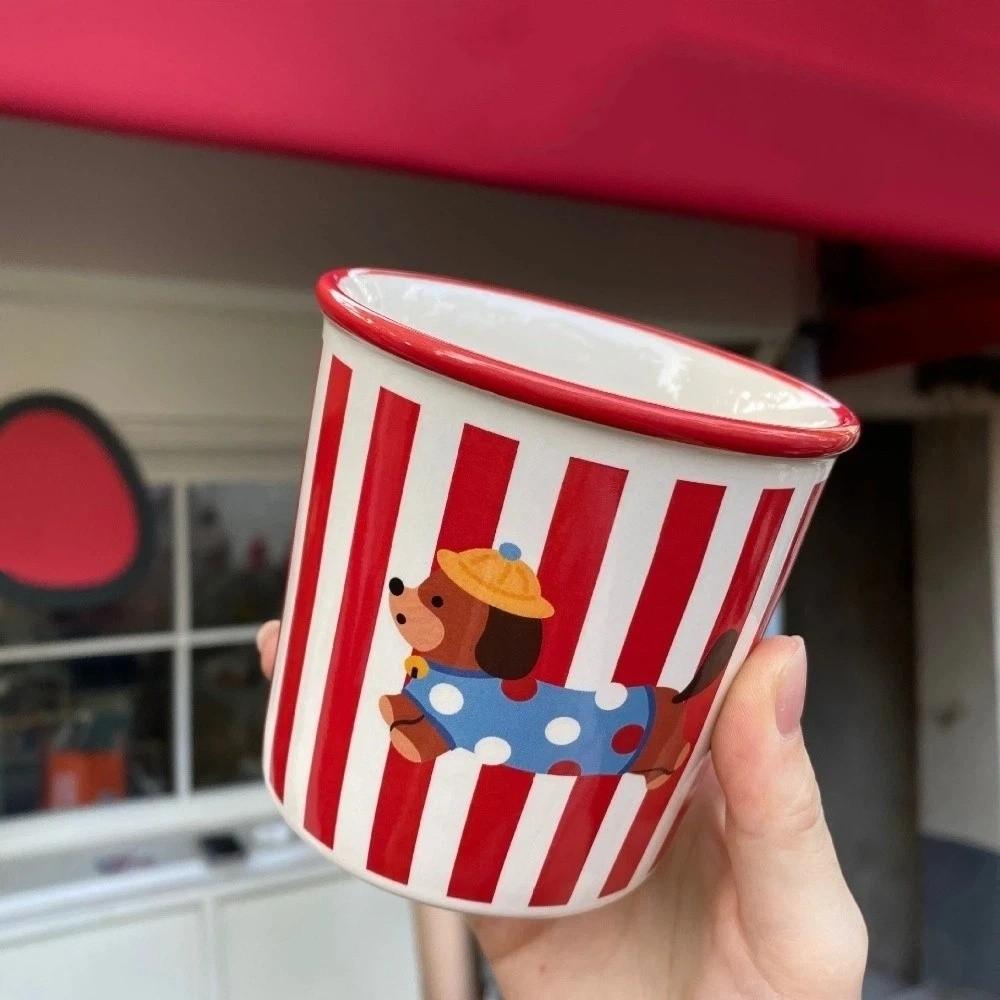 

Puppy Puppy Ceramic Milk Cup Cartoon Tea Cup Drinkware Coffee Mug Kids Christmas Gift красный
