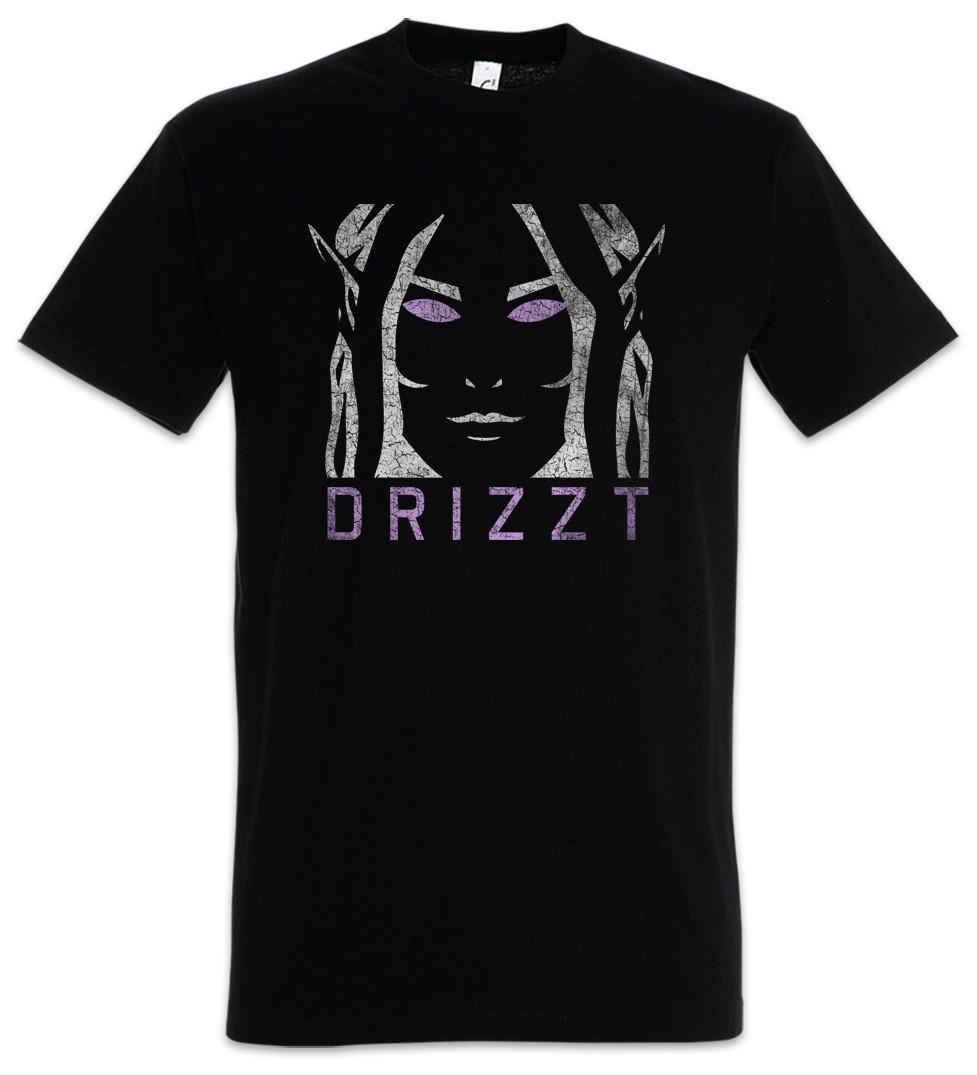 Dark Elf Face T-Shirt The Legend Drow of the Drizzt Dark Elf Trilogy Do Urden XXXL