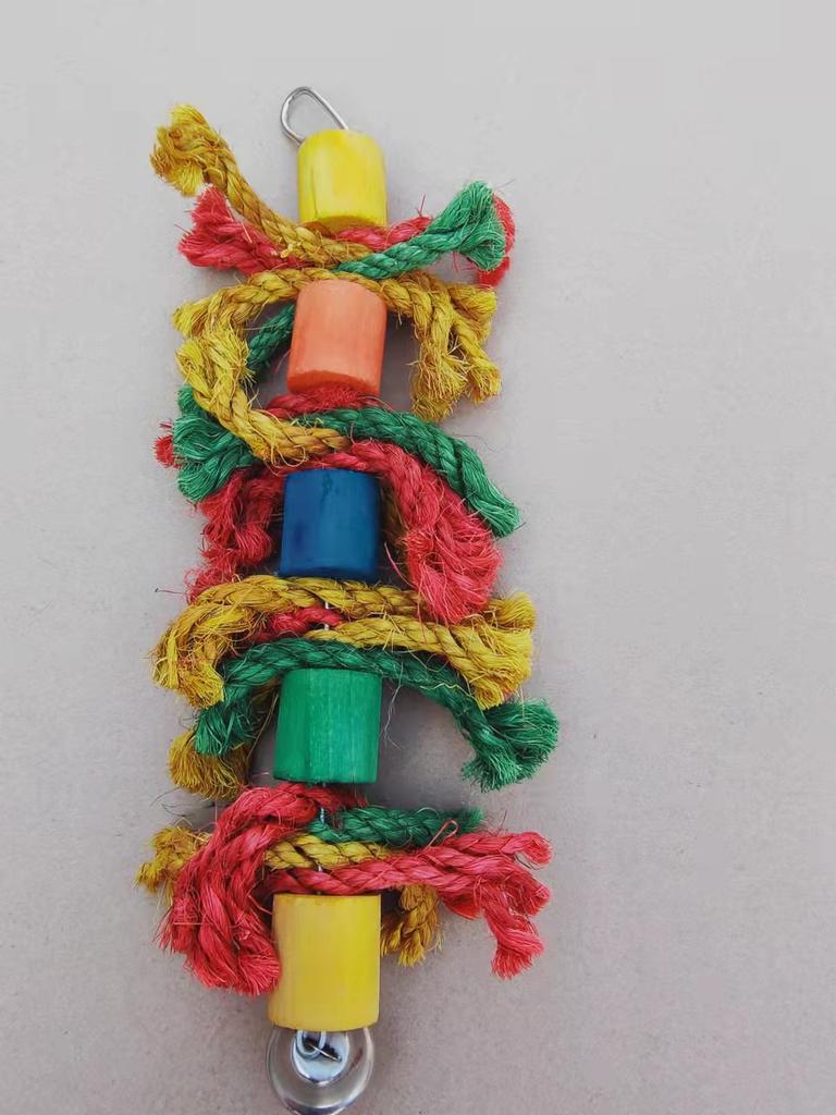 Natural Wood Bird Basket for Small Birds Eco-Friendly Hanging Chew Toy for Parrots and Parakeets