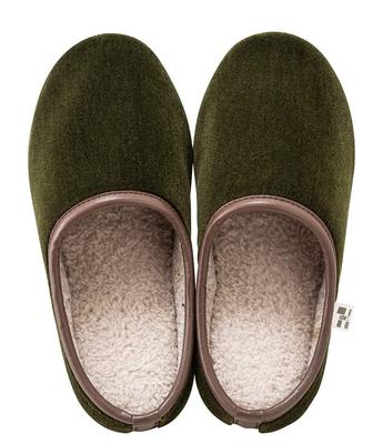 NIPPONSEAL Moquette Room Hankyu Nippon Golden Train Slippers Shoes, Bus, Seal, Green, Olive, Women's
