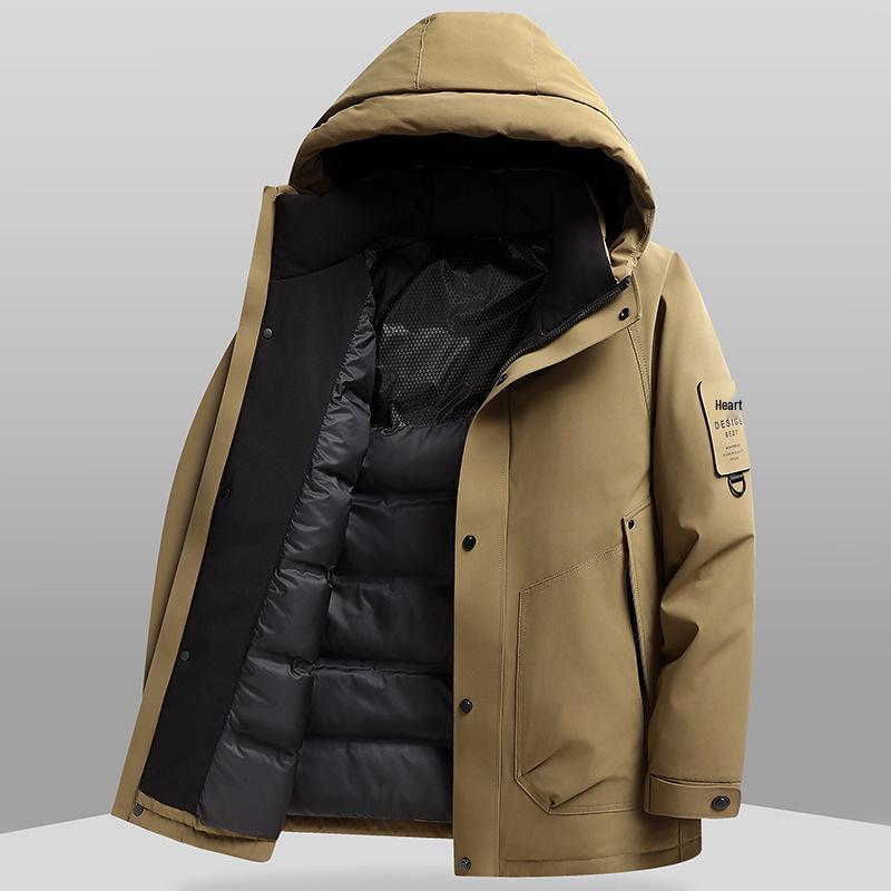 Men's Winter Waterproof Down Jacket: Fashionable, Lightweight, Luxury Outdoor Workwear for Mountaineering & Casual Wear