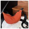 Light Casual Bag Women's Large Capacity Solid Color Messenger Bag Women's Versatile Washed Cloth Niche Bag Dumpling Bag