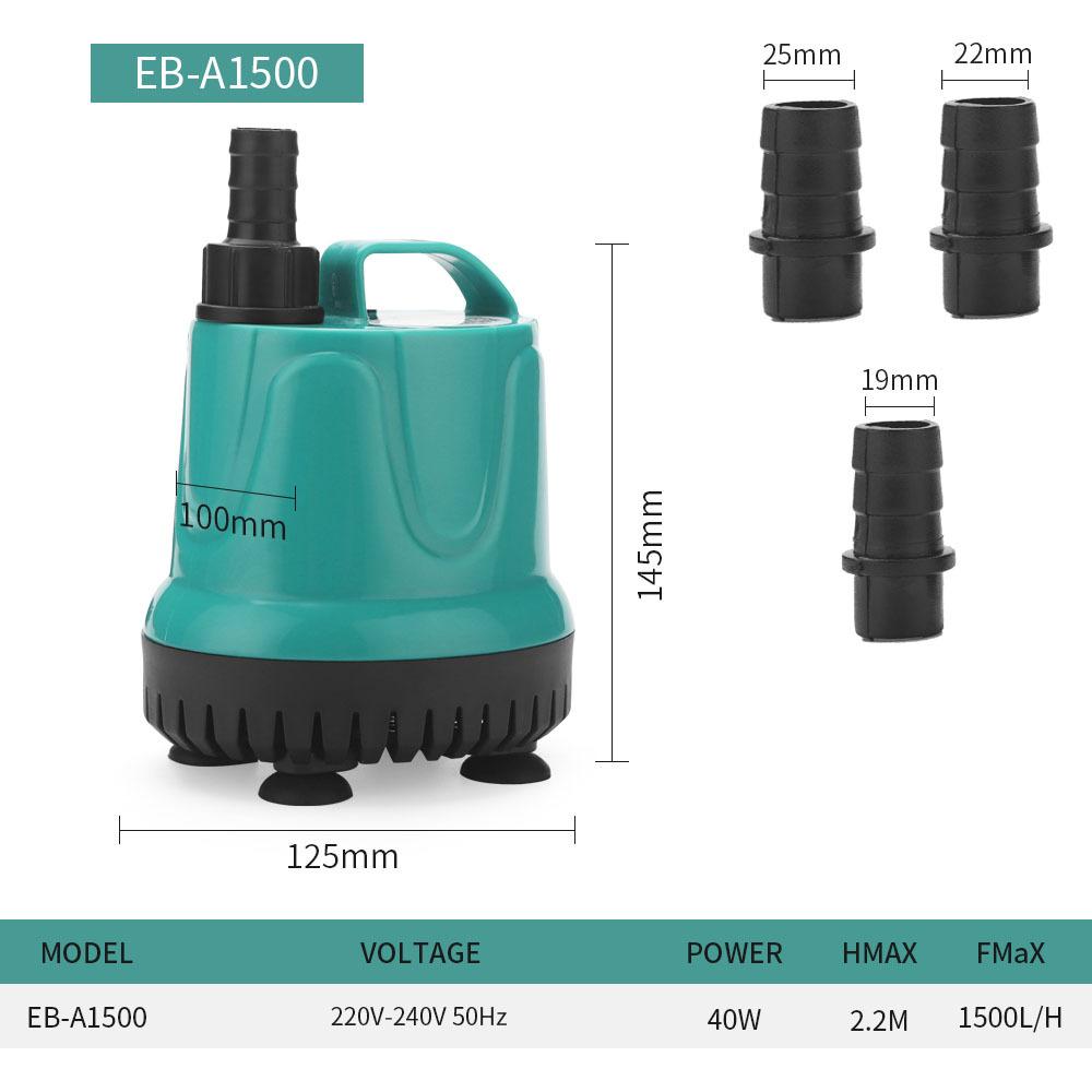 220V-240V Ultra-Quiet Submersible Aquarium Pump 5W/8W/18W/25W/40W/60W - Low Energy Bottom Filter for Fish Tank Pond Garden