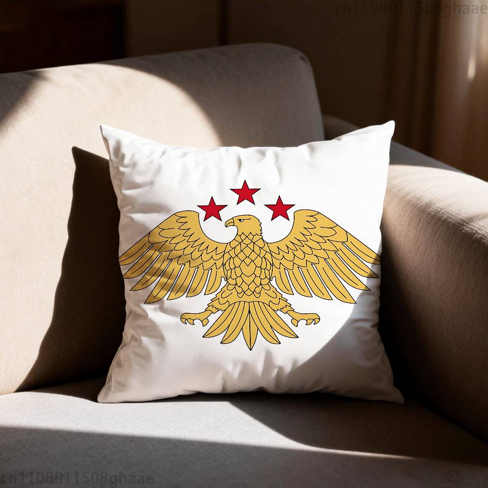 Eagle Syrian New 2026 Logo Flag  Pillow Case Sofa Living Room Bedroom Headboard Backrest Cushion Square Cushion Nap Time