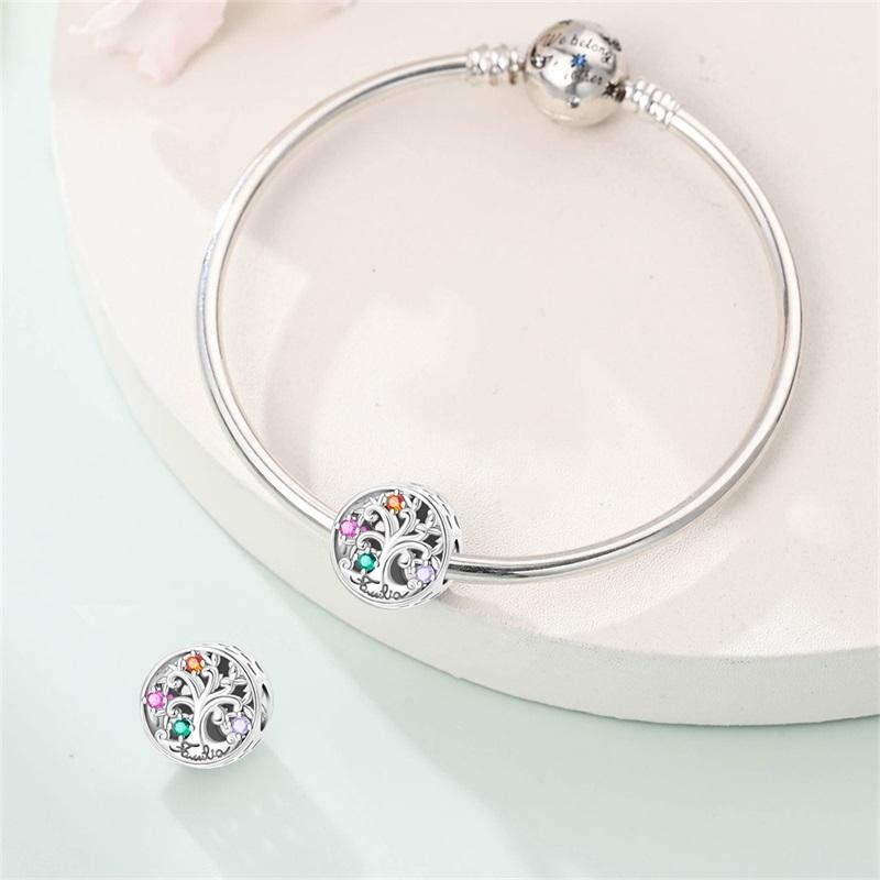 Copper Beads Charms Warm Tree Of Life Family Pendant Fit Authentic Handmade Bracelet Exquisite Diy Jewellery Gifts