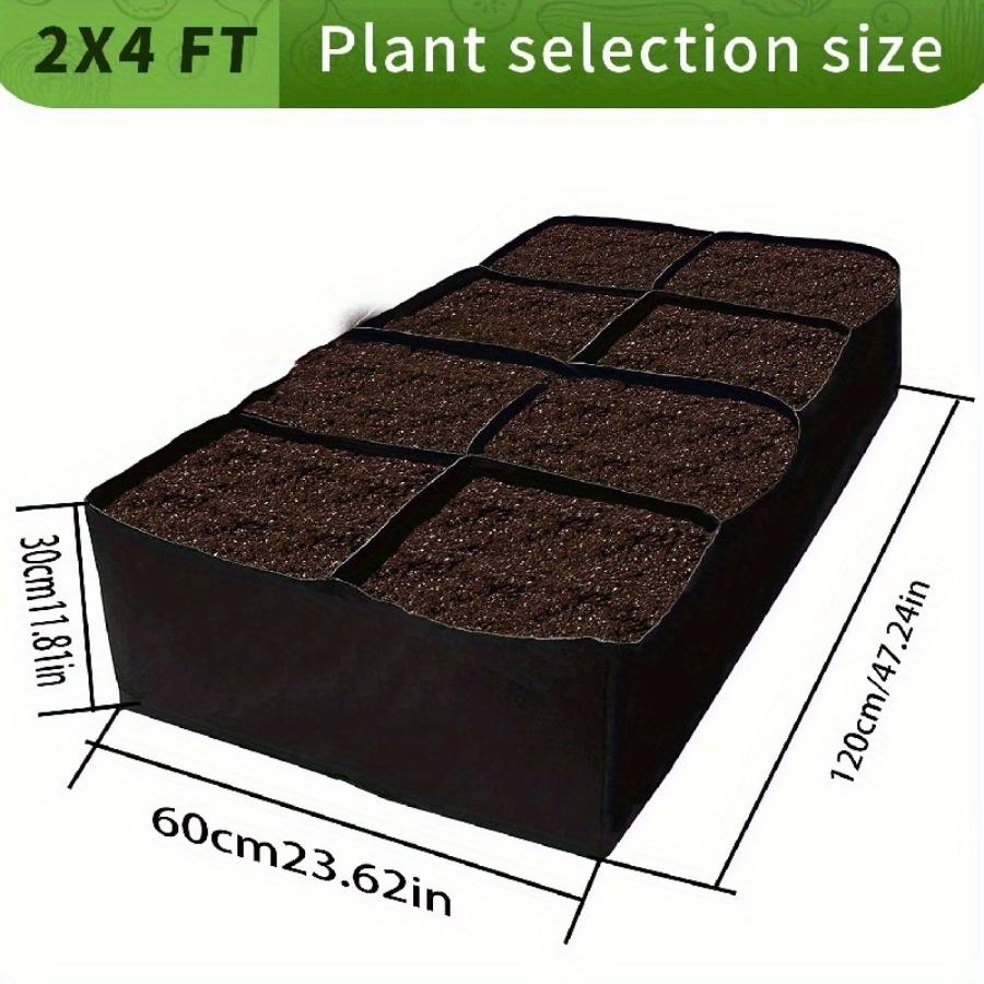 8-grid Garden Planting Bag Felt Multi-grid Planting Bag Vegetable Planting Pot Plant Flower Planting Pot Plant Nutrition Bag