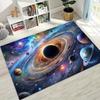 Dreamy Galaxy Universe Space Stars Black Hole Earth Rug for Bedroom Living Room Sofa Home Doormat Decor,Kid Non-slip Floor Mat