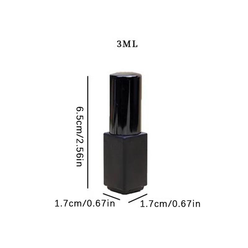 Portable Perfume Bottle Black Mini Cosmetic Container Sample Atomizer Glass Empty Refillable Bottle For Traveling